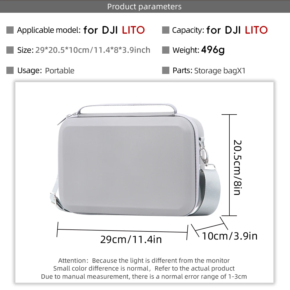 PU Storage Bag for DJI Lito X1/Lito1, Waterproof PU Carrying Case Portable Organizer with Shoulder Strap Protective Cover Box
PU Storage Bag for DJI Lito X1/Lito1, Waterproof PU Carrying Case Portable Organizer with Shoulder Strap Protective Cover Box