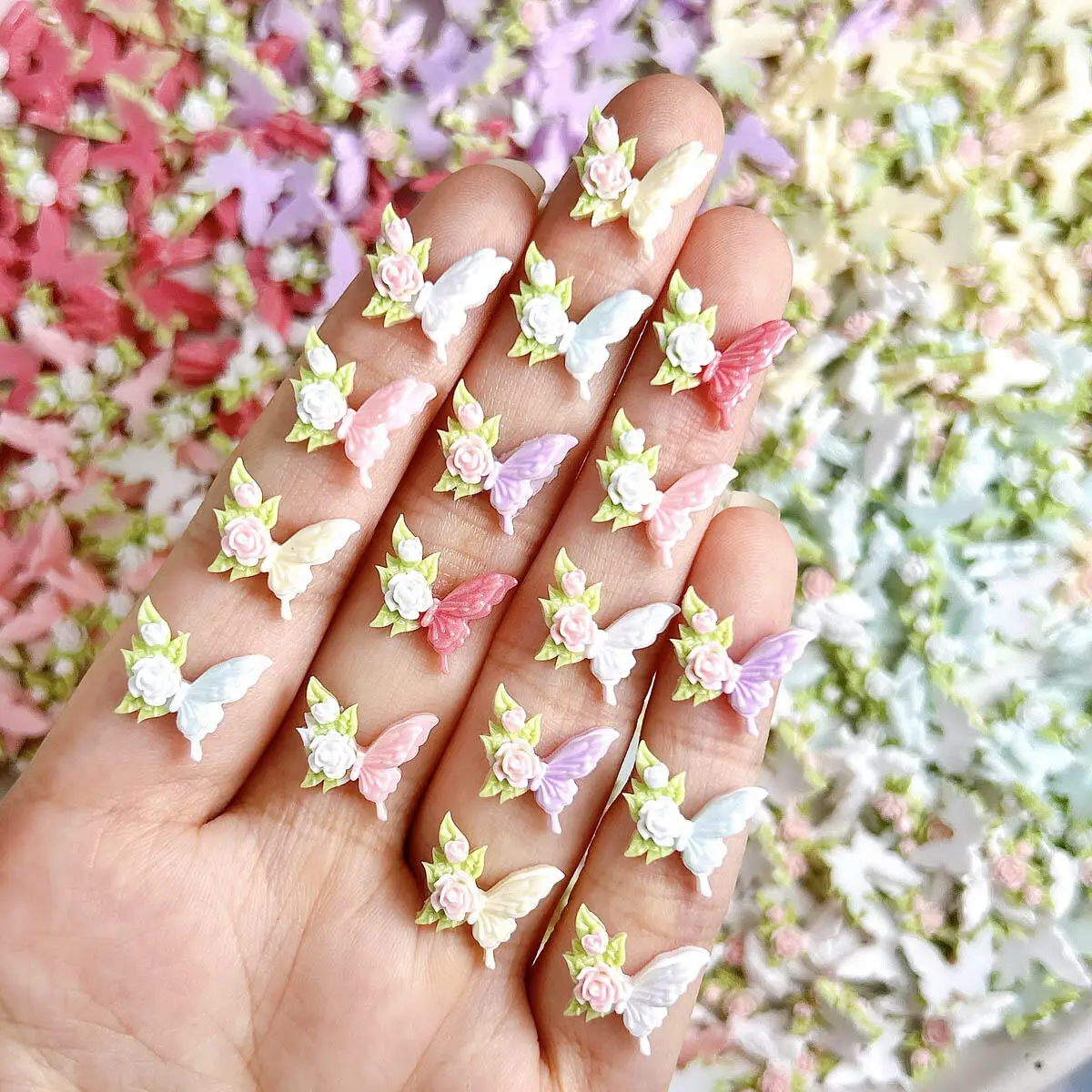 30Pcs 3D Resin Rose Butterfly Splicing Nail Charms Colorful Luminous Butterfly Nail Art Decoration Manicure DIY Accessories
30Pcs 3D Resin Rose Butterfly Splicing Nail Charms Colorful Luminous Butterfly Nail Art Decoration Manicure DIY Accessories