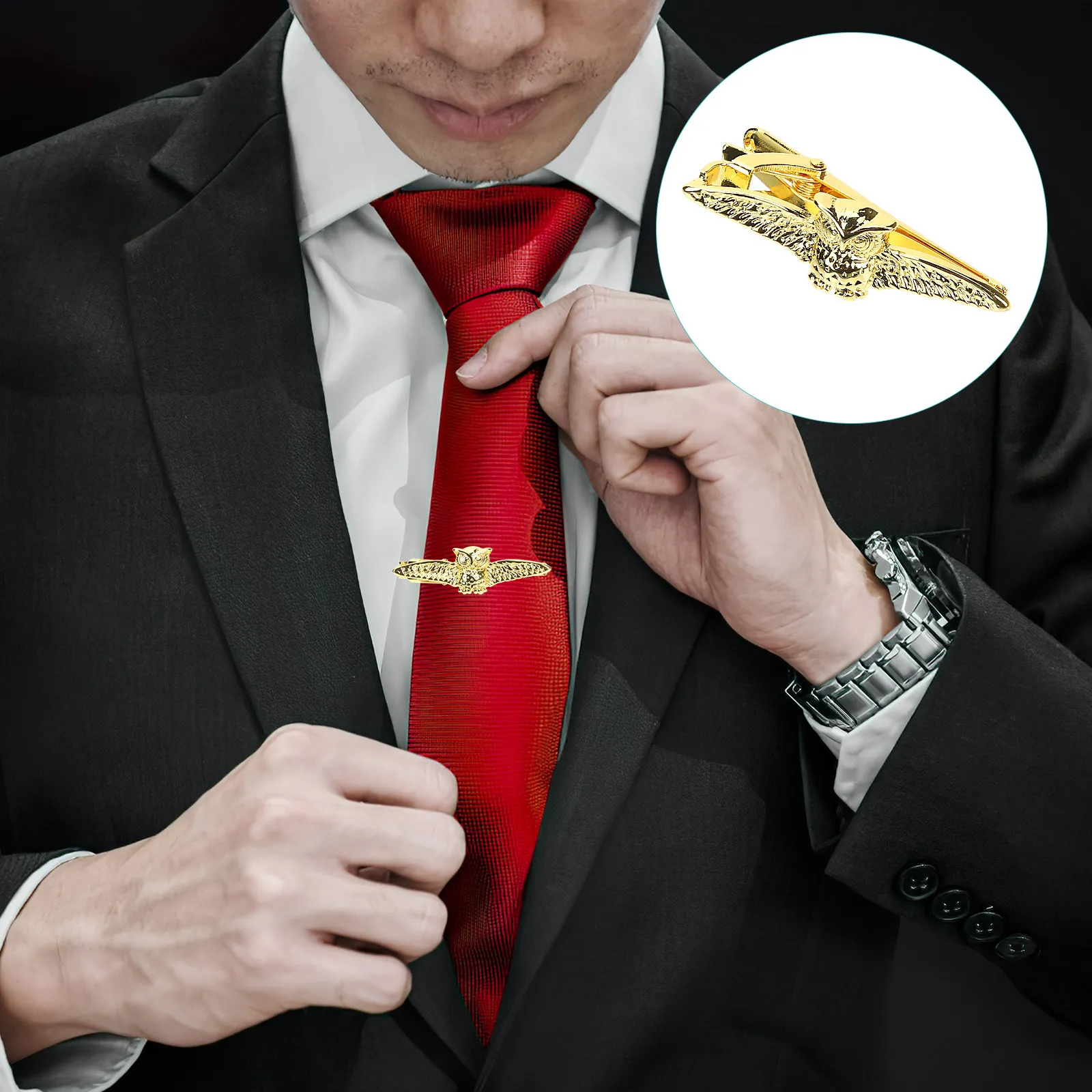 Gold Tie Clip Owl Design Stylish Necktie Clip Wedding Business Regular for Men Formal Attire Charm Necktie Bar
Gold Tie Clip Owl Design Stylish Necktie Clip Wedding Business Regular for Men Formal Attire Charm Necktie Bar