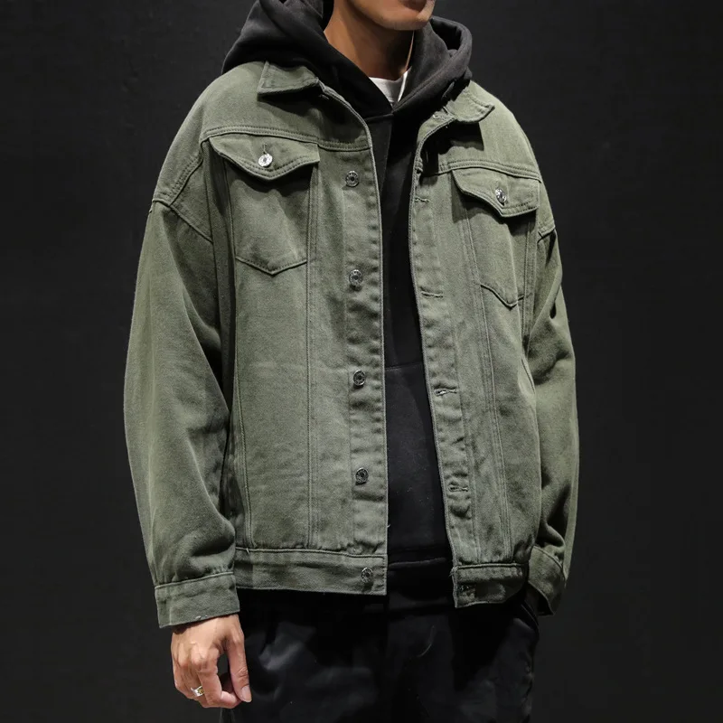 Men Denim Jacket Autumn New Loose Lapels Single Breasted Coats White Green Big Size Men's Clothing Teenager Tops Trendy Outwear
Men Denim Jacket Autumn New Loose Lapels Single Breasted Coats White Green Big Size Men's Clothing Teenager Tops Trendy Outwear