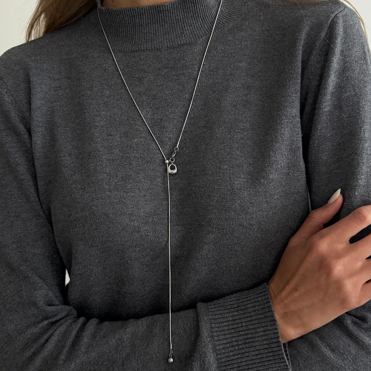 KunJoe Minimalist Stainless Steel Geometry Pendant Necklace for Women Waterproof Adjustable Thin Snake Bone Chain Sweater Chain
KunJoe Minimalist Stainless Steel Geometry Pendant Necklace for Women Waterproof Adjustable Thin Snake Bone Chain Sweater Chain