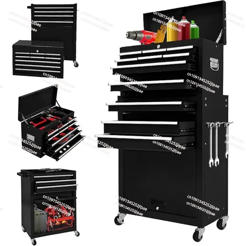 8-Drawer Tool Chest with Wheels 2 in 1 Detachable Rolling Tool Chests with Drawers Large Tool Box with Lock
8-Drawer Tool Chest with Wheels 2 in 1 Detachable Rolling Tool Chests with Drawers Large Tool Box with Lock