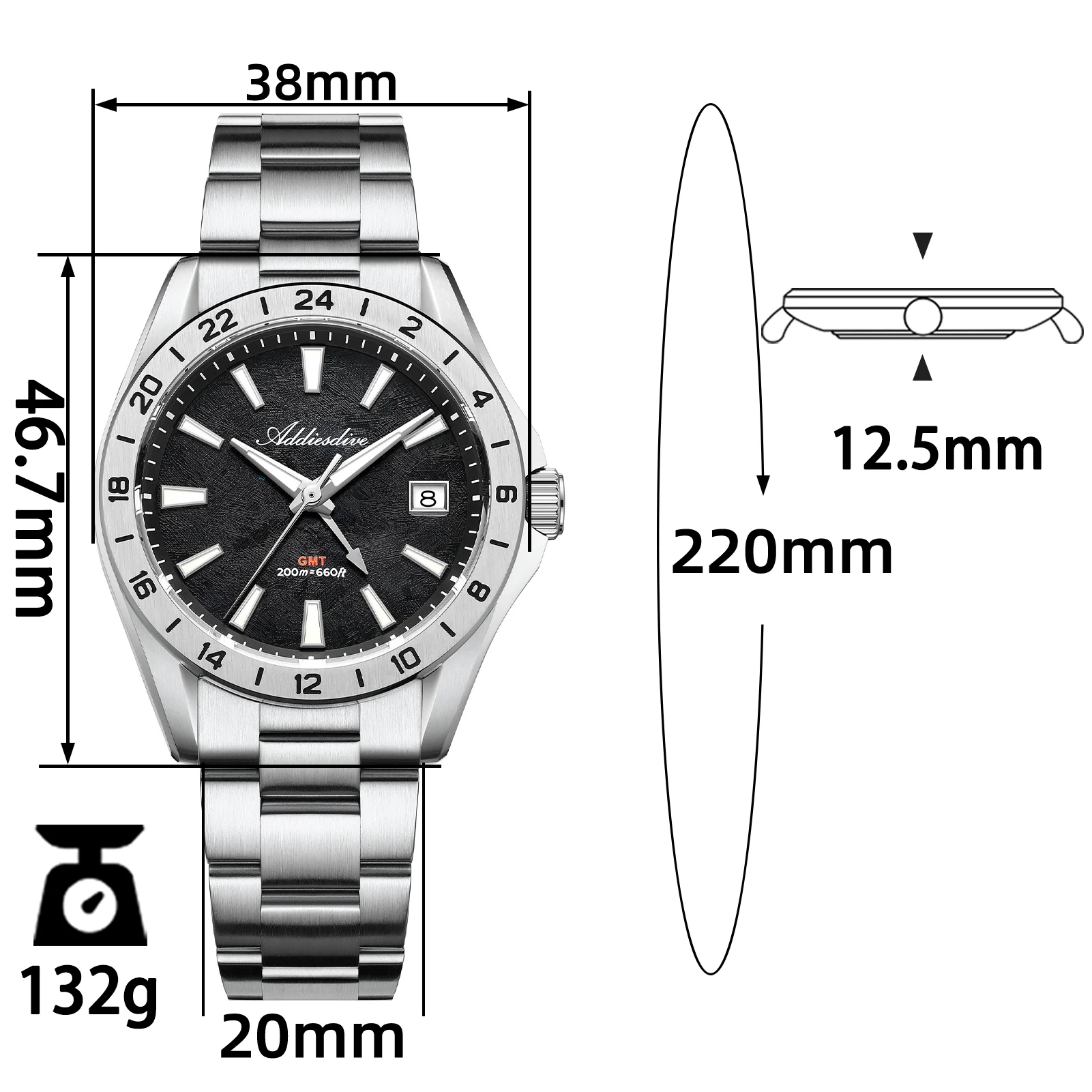 ADDIESDIVE Luxury Watch for Men Waterproof GMT Watches Stainless Steel AD2548 Reloj Hombre Super Luminous Man Quartz Wristwatch
ADDIESDIVE Luxury Watch for Men Waterproof GMT Watches Stainless Steel AD2548 Reloj Hombre Super Luminous Man Quartz Wristwatch