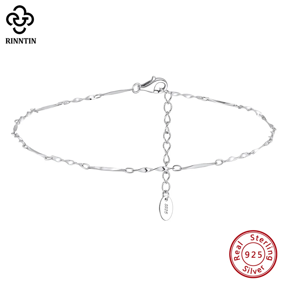 Rinntin Genuine 925 Sterling Silver Twisted Chain Anklets Fashion Women Summer Foot Bracelet Ankle Straps Jewelry SA79
Rinntin Genuine 925 Sterling Silver Twisted Chain Anklets Fashion Women Summer Foot Bracelet Ankle Straps Jewelry SA79