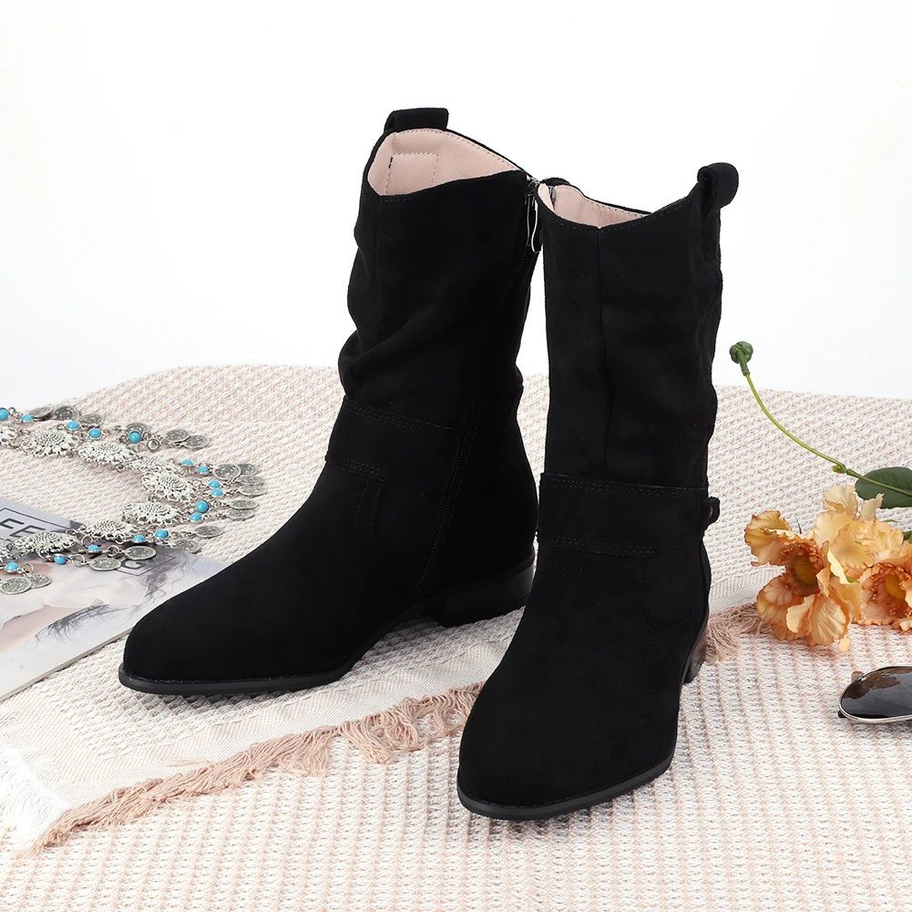 Women Ankle Boots with Buckle Comfortable Suede Boots Non Slip Pointed Toe Boots Lightweight Western Cowboy Boots for Dailyware
Women Ankle Boots with Buckle Comfortable Suede Boots Non Slip Pointed Toe Boots Lightweight Western Cowboy Boots for Dailyware