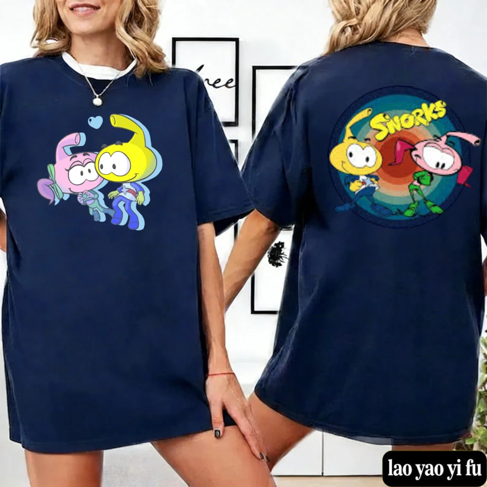 Snorks Cartoon Character T Shirt Summer Short-sleeved Shirts Women Casual Streetwear Tops Kawai Clothes Unisex Tops
Snorks Cartoon Character T Shirt Summer Short-sleeved Shirts Women Casual Streetwear Tops Kawai Clothes Unisex Tops