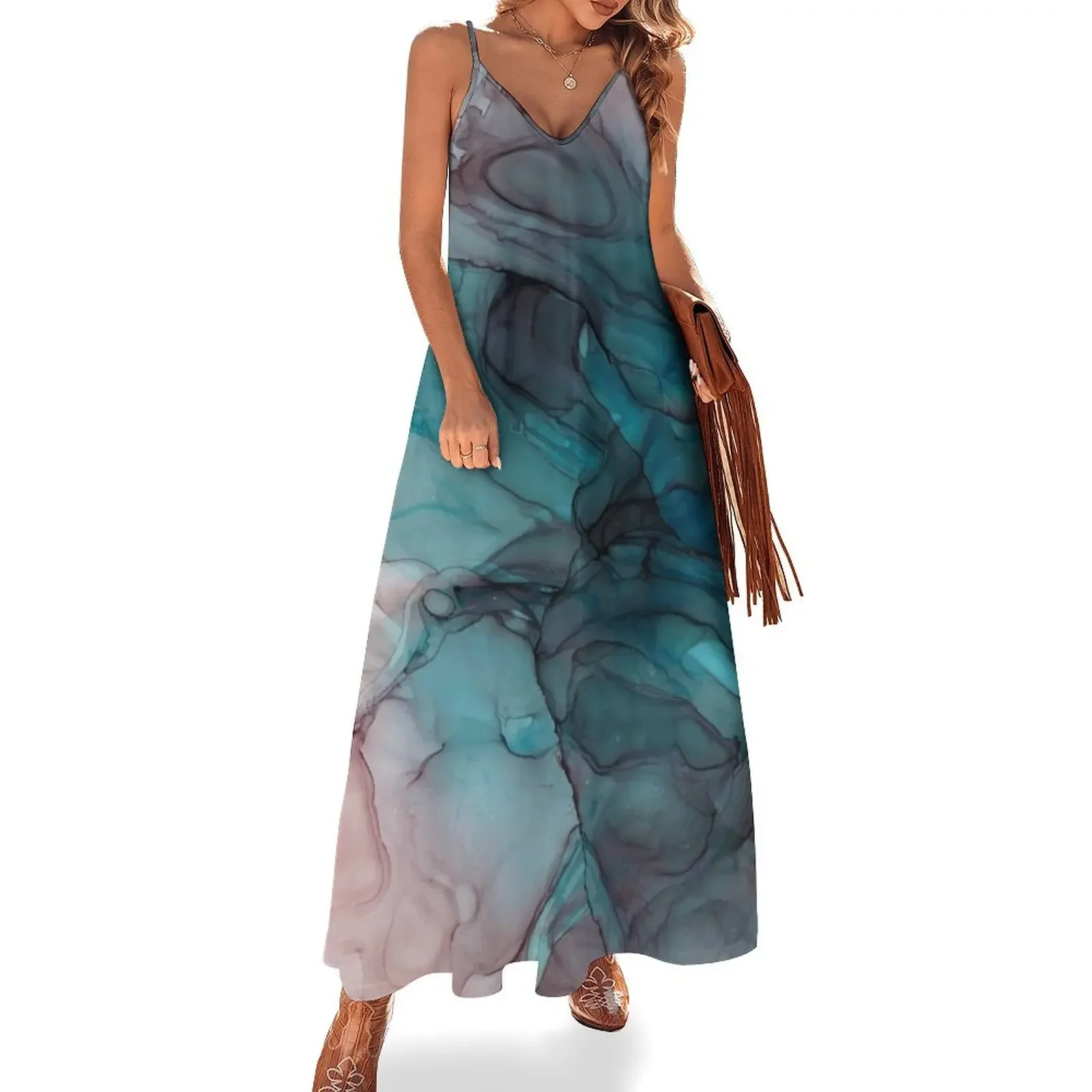 Blue Black Alcohol Ink Painting Sleeveless Dress women's luxury party dress Clothing
Blue Black Alcohol Ink Painting Sleeveless Dress women's luxury party dress Clothing