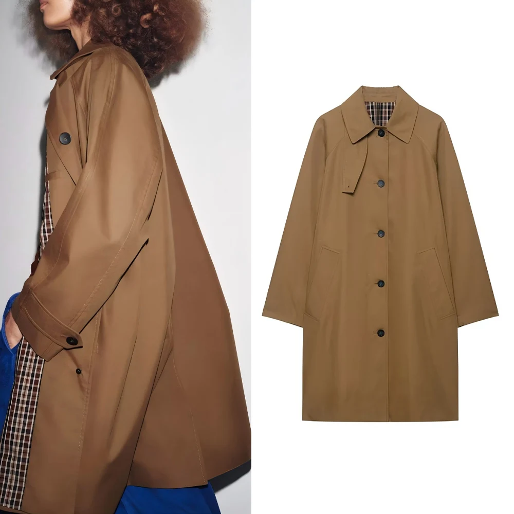 Women's 2025 fashion loose single breasted casual long style windbreaker Coat retro long sleeved pocket women's Coat chic top
Women's 2025 fashion loose single breasted casual long style windbreaker Coat retro long sleeved pocket women's Coat chic top