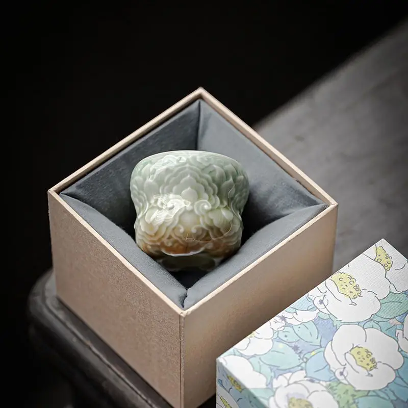 85ml Cyan-dyed Relief China Ceramic Cup Porcelain Kung Fu Tea Cups Creative Tea Cup Characteristic Tea Cup Tea Bowl Tea Set Gift
85ml Cyan-dyed Relief China Ceramic Cup Porcelain Kung Fu Tea Cups Creative Tea Cup Characteristic Tea Cup Tea Bowl Tea Set Gift
