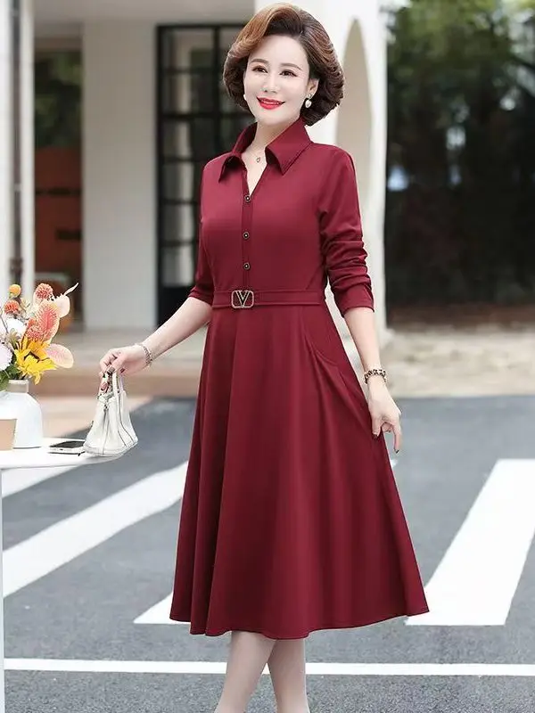 Elegant Street Style Midi Dress Slimming Waist Design for Middle-Aged Women Spring Fashion plus Size Standard Fit Polyester F...
Elegant Street Style Midi Dress Slimming Waist Design for Middle-Aged Women Spring Fashion plus Size Standard Fit Polyester F...