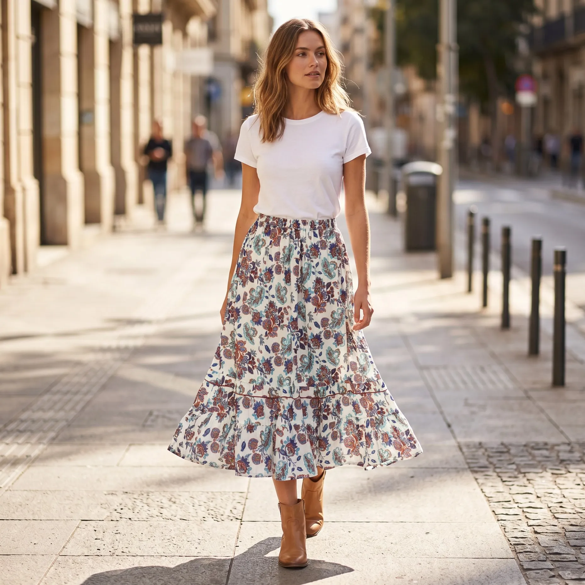100% Cotton100% Rayon Women's Floral Print High Waist Elastic Waist Tiered Long Skirt Boho Cottagecore Holiday Beach Wear BE0615
100% Cotton100% Rayon Women's Floral Print High Waist Elastic Waist Tiered Long Skirt Boho Cottagecore Holiday Beach Wear BE0615
