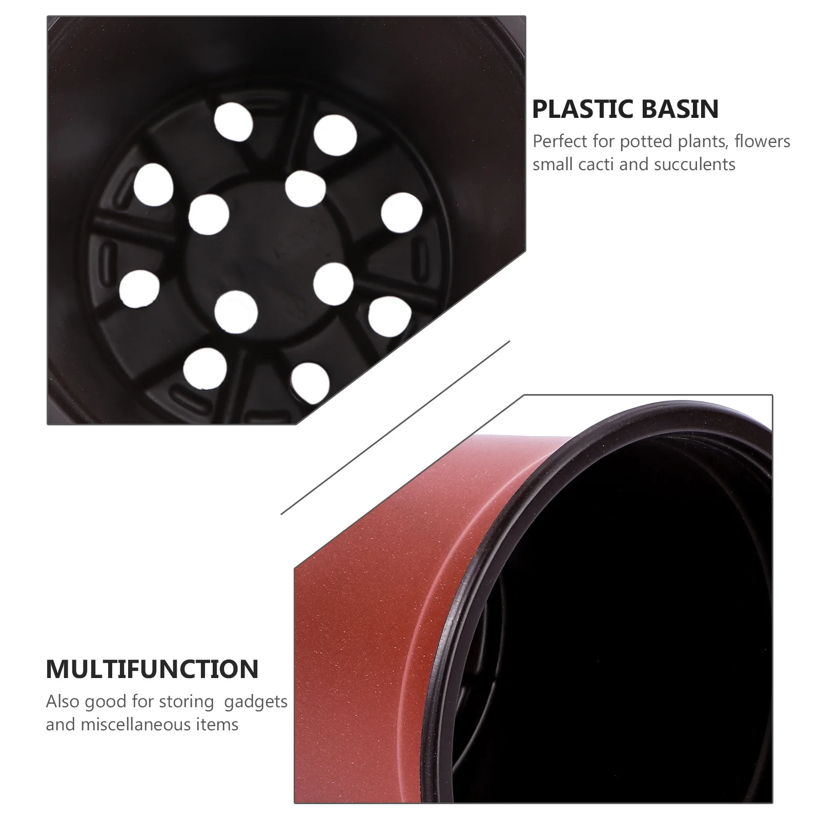 50Pcs Plastic Flower Pot 120Mm Diameter Brown Minimalist Style for Plants Cacti Succulents Room Decor Shelf Table Window Sill
50Pcs Plastic Flower Pot 120Mm Diameter Brown Minimalist Style for Plants Cacti Succulents Room Decor Shelf Table Window Sill