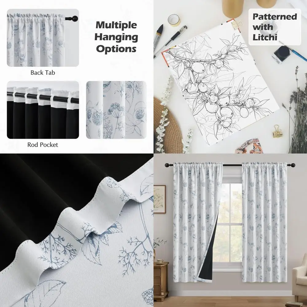 63, затемняющие шторы с цветочным принтом — синие и белые для спальни, гостиной, в стиле фермерского дома с теплоизоляцией
63, затемняющие шторы с цветочным принтом — синие и белые для спальни, гостиной, в стиле фермерского дома с теплоизоляцией