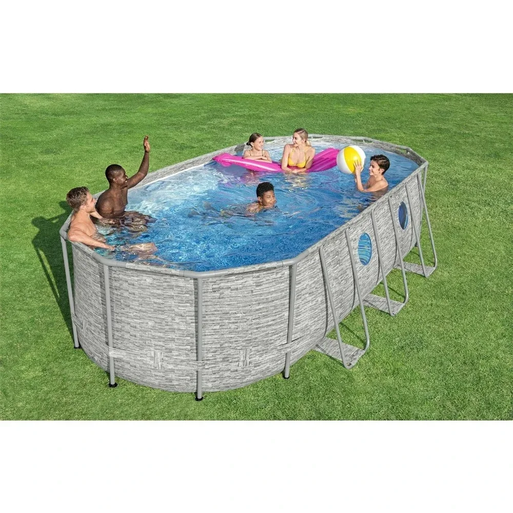 Above Ground Outdoor Swimming Pool Set 18' X 9' X 48", Ladder with 1500 GPH Filter Pump, and Pool Cover Large Family Pool
Above Ground Outdoor Swimming Pool Set 18' X 9' X 48", Ladder with 1500 GPH Filter Pump, and Pool Cover Large Family Pool