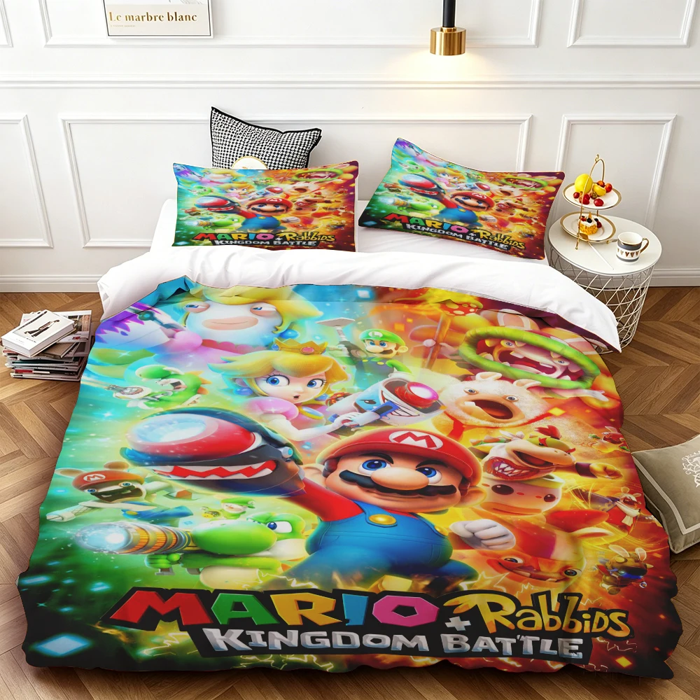Kids 3pcs Duvet Cover Princess Peach Mario Bedding Set Comforter Cover Skin-friendly Breathable for Bedroom Decor
Kids 3pcs Duvet Cover Princess Peach Mario Bedding Set Comforter Cover Skin-friendly Breathable for Bedroom Decor