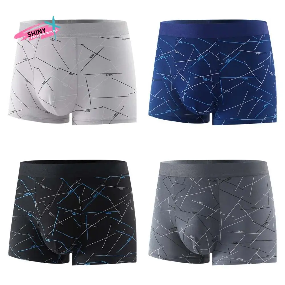 Soft English Letter Men's Boxer Briefs Mid Waist Seamless Shorts Underpants Large Size 4PCS Printed Panties Gifts
Soft English Letter Men's Boxer Briefs Mid Waist Seamless Shorts Underpants Large Size 4PCS Printed Panties Gifts