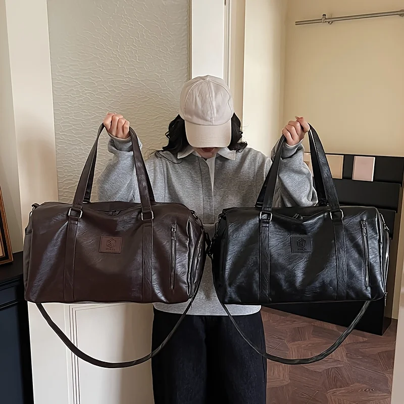 Large Capacity Versatile Vintage Travel Duffle Bag, Spacious Stylish Sports Fitness Bag, Portable Weekender Overnight Bag
Large Capacity Versatile Vintage Travel Duffle Bag, Spacious Stylish Sports Fitness Bag, Portable Weekender Overnight Bag
