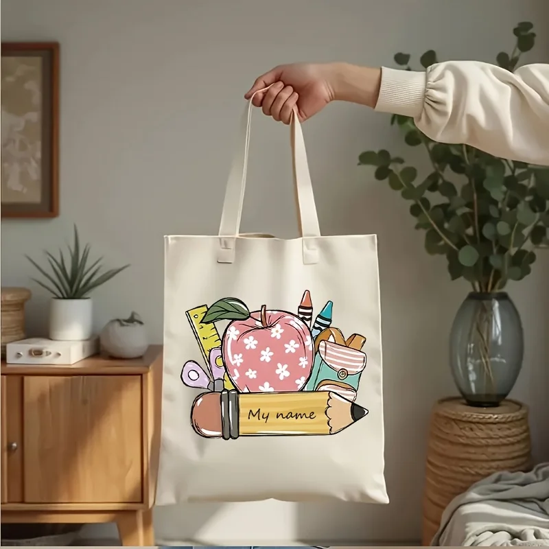 Custom Name Apple Pencil Design Shoulder Bag with Fixed Straps Perfect Graduation Gift for Educators Casual Style Teacher Gifts
Custom Name Apple Pencil Design Shoulder Bag with Fixed Straps Perfect Graduation Gift for Educators Casual Style Teacher Gifts