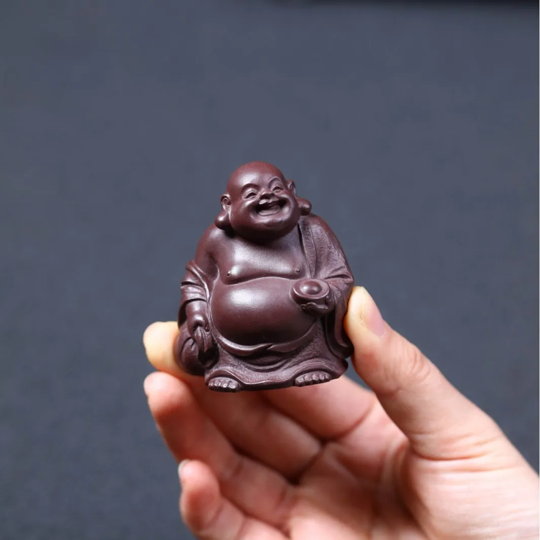 Yixing Laughing Set Ornament, A Large-Bellied Maitreya Buddha Sculpture Made Of Natural Purple Clay Suitable For Tea Ceremony
Yixing Laughing Set Ornament, A Large-Bellied Maitreya Buddha Sculpture Made Of Natural Purple Clay Suitable For Tea Ceremony