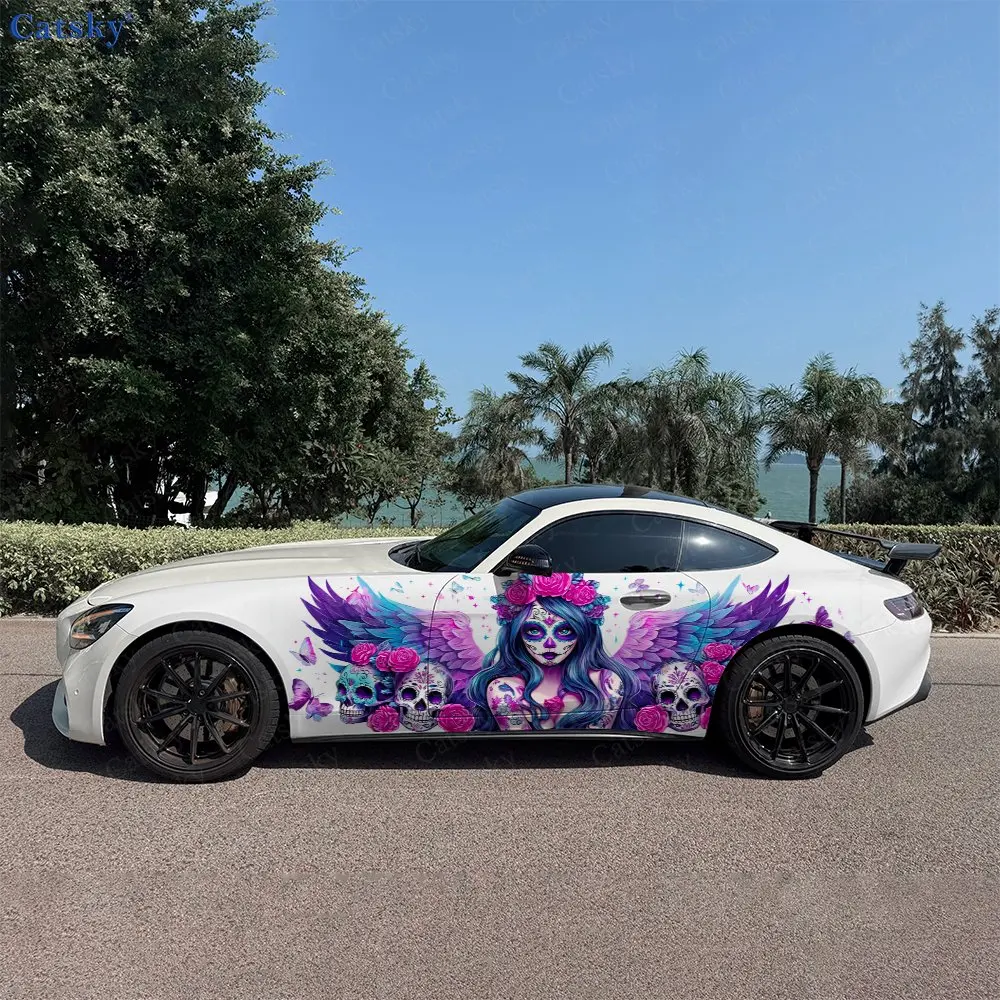 2Pcs Mexican Style Makeup Lady Wing Car Side Wrap, Self-Adhesive PVC Waterproof & Scratch-Resistant Stickers, Car Accessory Gift
2Pcs Mexican Style Makeup Lady Wing Car Side Wrap, Self-Adhesive PVC Waterproof & Scratch-Resistant Stickers, Car Accessory Gift