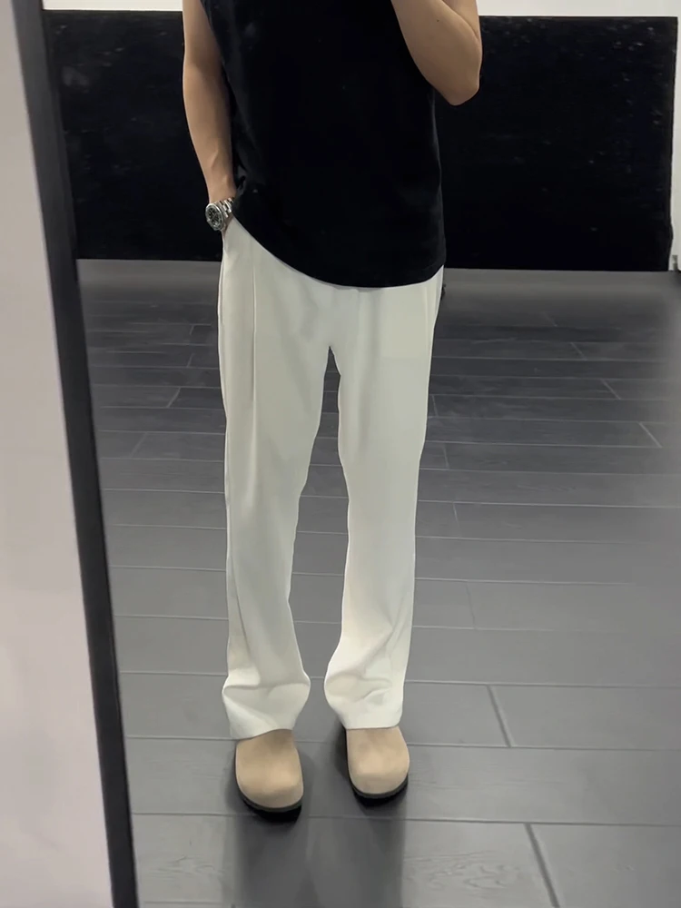 White Ice Silk Men's Summer Thin Design Sensation Knife Pants Drapey High-End Feeling Micro Flared Suit Pants
White Ice Silk Men's Summer Thin Design Sensation Knife Pants Drapey High-End Feeling Micro Flared Suit Pants