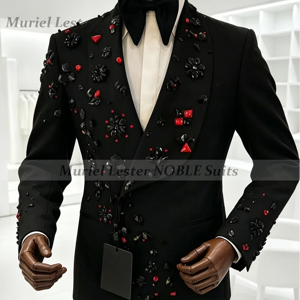 Luxury Man Suit Beaded Rhinestone Prom Blazer Pants 2 Piece Sets Formal Groom Wedding Tuxedos Custom Made Men's Ropa Hombre
Luxury Man Suit Beaded Rhinestone Prom Blazer Pants 2 Piece Sets Formal Groom Wedding Tuxedos Custom Made Men's Ropa Hombre