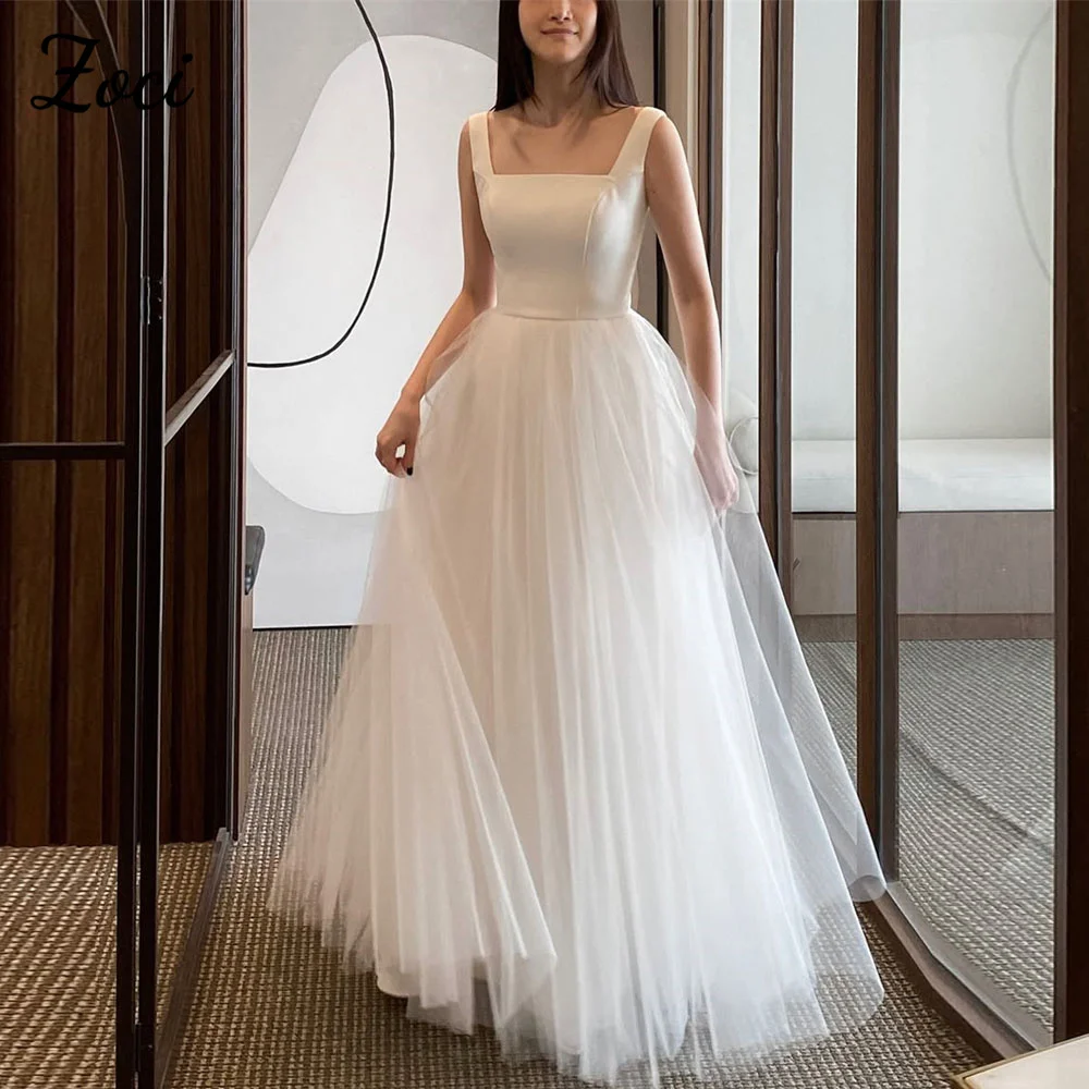 Zoci Elegant Square Neck Korea Wedding Dresses 2025 Customized Photos Shoot Party Gown Satin Tulle A Line Bride Reception Dress
Zoci Elegant Square Neck Korea Wedding Dresses 2025 Customized Photos Shoot Party Gown Satin Tulle A Line Bride Reception Dress