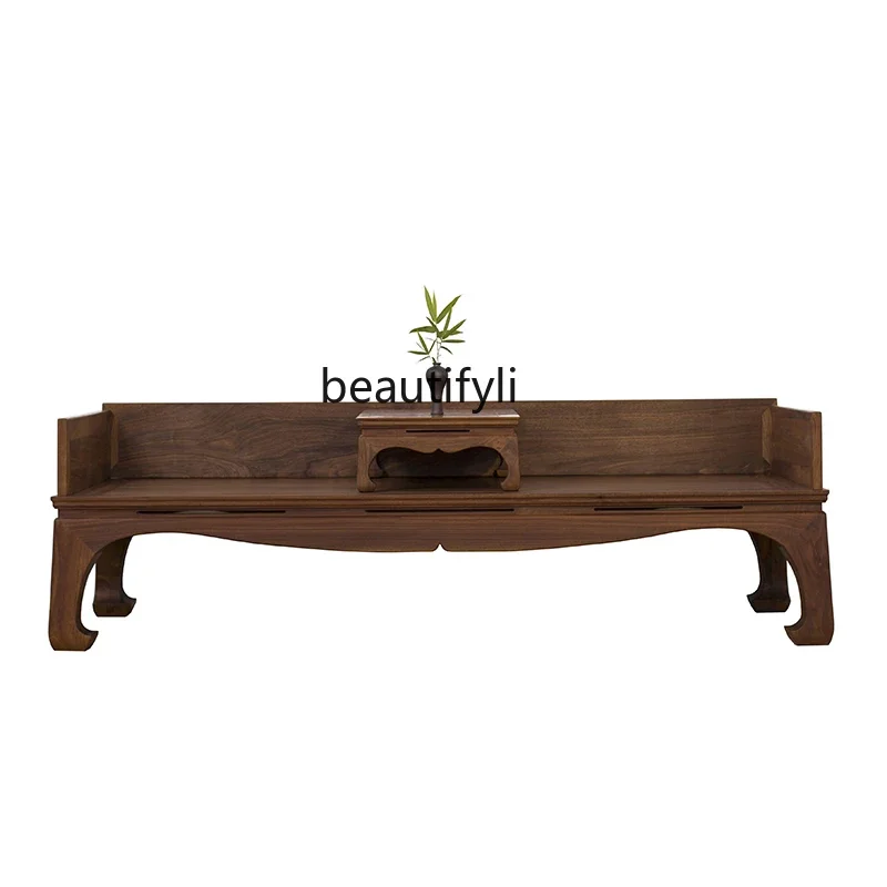 S New Chinese Style Solid Wood Arhat Bed Sofa Black Walnut Old Elm Paint-Free Sleeping Bed
S New Chinese Style Solid Wood Arhat Bed Sofa Black Walnut Old Elm Paint-Free Sleeping Bed