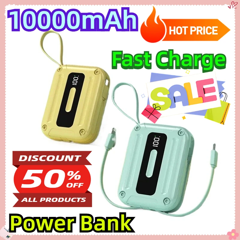 For 10000mAh Fast Charge Power Bank External Battery with USB C Cable & Output
For 10000mAh Fast Charge Power Bank External Battery with USB C Cable & Output