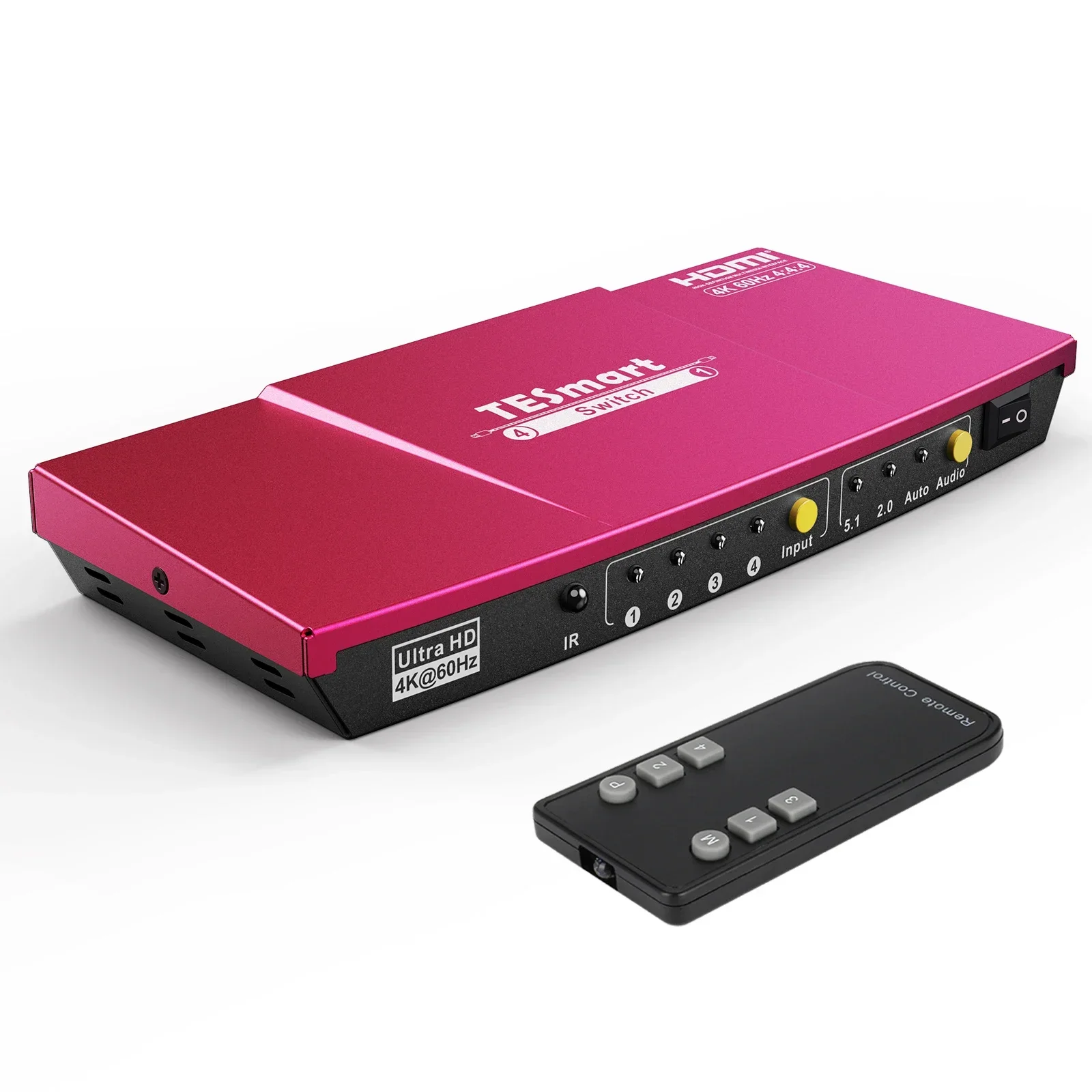 Compliant With HDCP 2.2 HDR 10 2.0/5.1/Auto Modes Of Audio Output 4K@60Hz 4x1 HDMI Switch
Compliant With HDCP 2.2 HDR 10 2.0/5.1/Auto Modes Of Audio Output 4K@60Hz 4x1 HDMI Switch