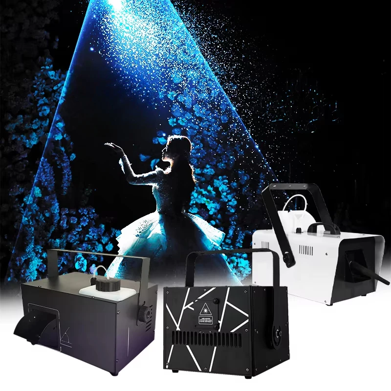 Snow machine, animated laser display light, fog machine combination wedding laser snow effect
