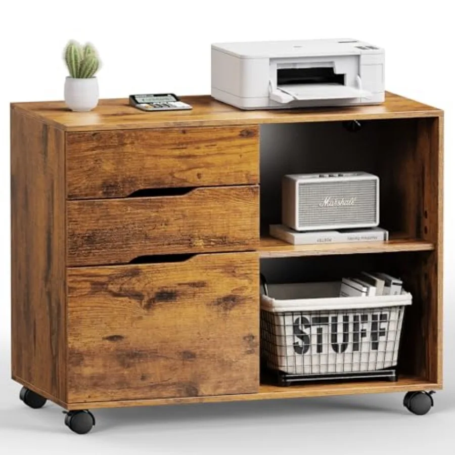 Lateral File Cabinet with 3 Drawers Rolling Filing Cabinets Under Desk Storage Printer Stand Wood Organizer with Wheels Adjusta
Lateral File Cabinet with 3 Drawers Rolling Filing Cabinets Under Desk Storage Printer Stand Wood Organizer with Wheels Adjusta