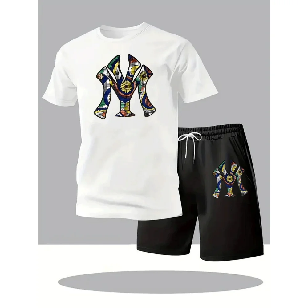 Summer men's casual short-sleeved T-shirt and shorts sports outfit - comfortable printed lightweight quick-drying set
Summer men's casual short-sleeved T-shirt and shorts sports outfit - comfortable printed lightweight quick-drying set