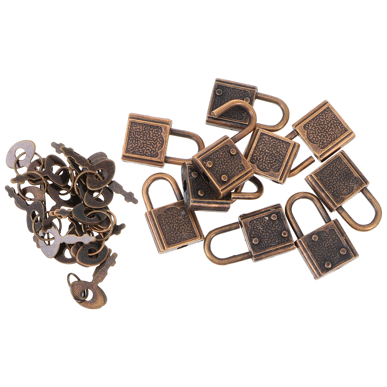 10pcs Vintage Copper Padlocks Retro Mini Suitcase Locks Durable Rustproof Hardware for Luggage Travel Diaries Cabinets
10pcs Vintage Copper Padlocks Retro Mini Suitcase Locks Durable Rustproof Hardware for Luggage Travel Diaries Cabinets