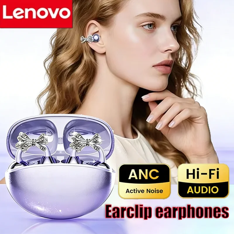 Беспроводные Bluetooth-наушники Lenovo Shining Bow Clip: модные, водонепроницаемые (IPX5), с HD-звуком, для женщин и девушек, для бега и спортзала
Беспроводные Bluetooth-наушники Lenovo Shining Bow Clip: модные, водонепроницаемые (IPX5), с HD-звуком, для женщин и девушек, для бега и спортзала