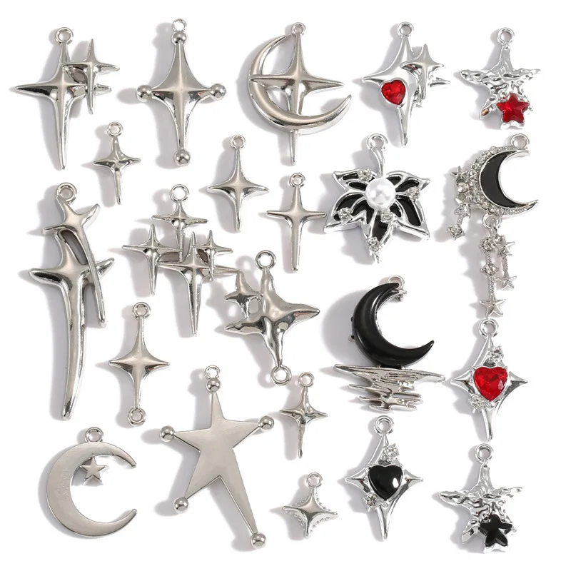 100PC/lot silver plated Pendant Charm star moon hanging charms DIY Alloy jewelrys Fit For Bracelet Necklace keychains making
100PC/lot silver plated Pendant Charm star moon hanging charms DIY Alloy jewelrys Fit For Bracelet Necklace keychains making