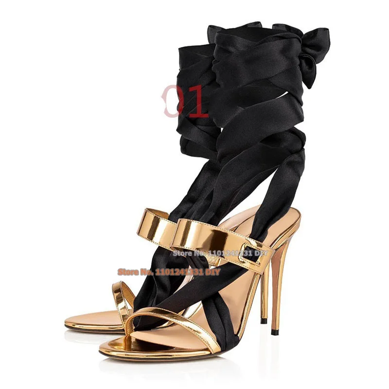 Satin Lace Up Knot with Gold Buckle Stiletto Sandalias Women Thin High Heel Sandals Bowtie Ladies Concise Summer Dress Shoes
Satin Lace Up Knot with Gold Buckle Stiletto Sandalias Women Thin High Heel Sandals Bowtie Ladies Concise Summer Dress Shoes