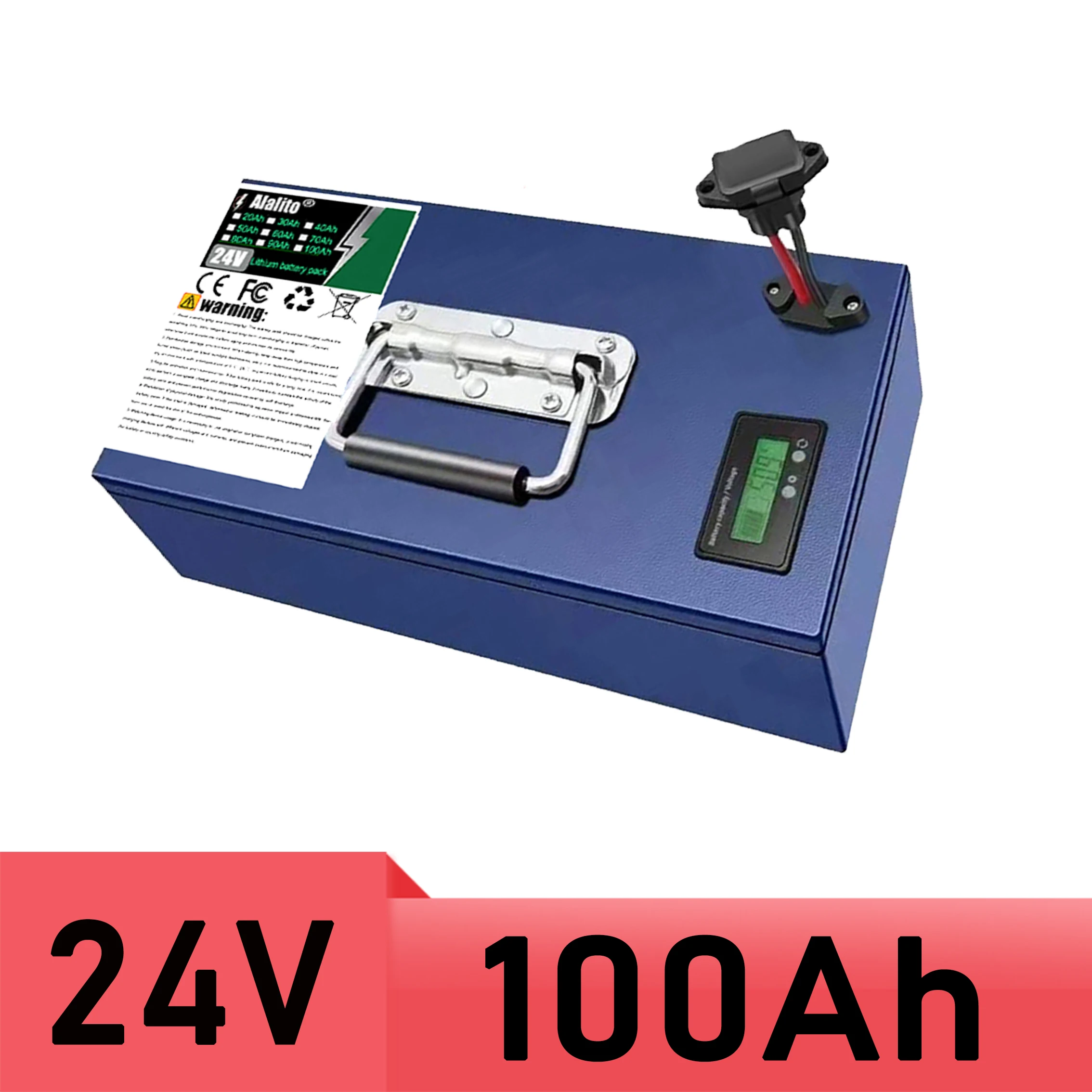 Air freight, 18650 lithium battery 20Ah-100Ah full capacity power supply, 24V, suitable for 250-2000W motor equipment
Air freight, 18650 lithium battery 20Ah-100Ah full capacity power supply, 24V, suitable for 250-2000W motor equipment