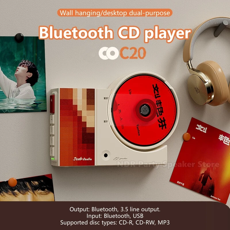C20 Integrated CD Player Retro Wall-mounted CD Player Desktop Bluetooth Speakers Portable Enthusiast Album Player With Remote
C20 Integrated CD Player Retro Wall-mounted CD Player Desktop Bluetooth Speakers Portable Enthusiast Album Player With Remote