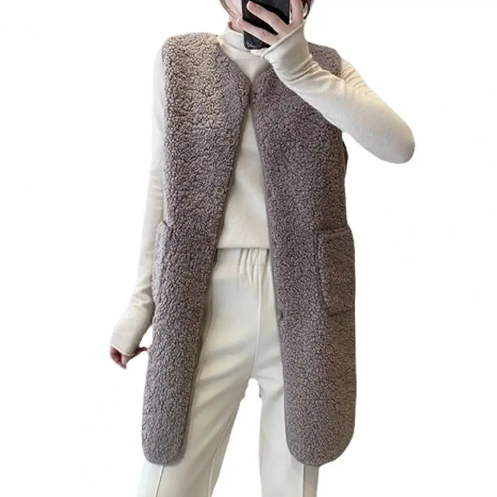 Women Vest Thick Winter Waistcoat Stylish Sleeveless Women's Vest Coat with Pockets Warm Winter Outwear Waistcoat for Fall Mid
Women Vest Thick Winter Waistcoat Stylish Sleeveless Women's Vest Coat with Pockets Warm Winter Outwear Waistcoat for Fall Mid