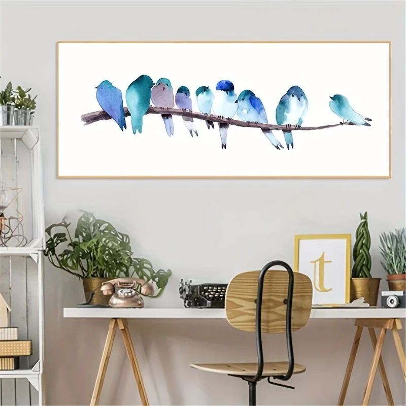 1pc Modern Watercolor Blue Birds on Tree Canvas Art Print, Frameless Animal Theme Wall Decor Poster for Bedroom and Living Room
1pc Modern Watercolor Blue Birds on Tree Canvas Art Print, Frameless Animal Theme Wall Decor Poster for Bedroom and Living Room