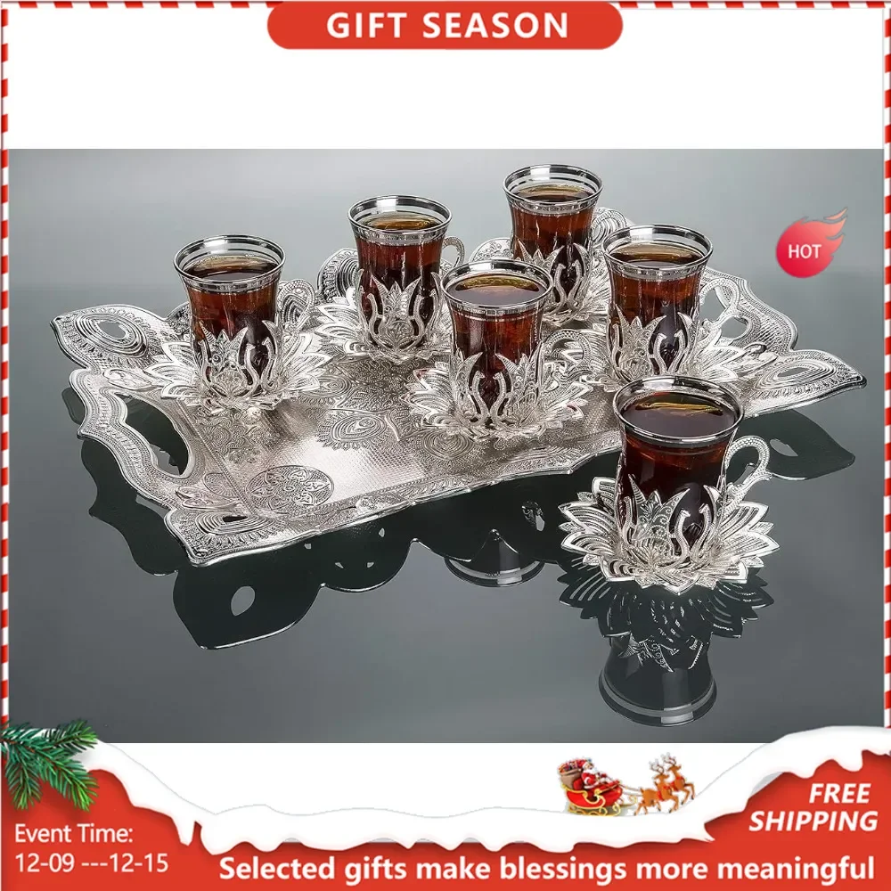 Tea Set Turkish Arabic Tea Cup 6 Piece Set with Saucer & Stand Coffee Ware Tea Set Gift with Free Shipping
Tea Set Turkish Arabic Tea Cup 6 Piece Set with Saucer & Stand Coffee Ware Tea Set Gift with Free Shipping