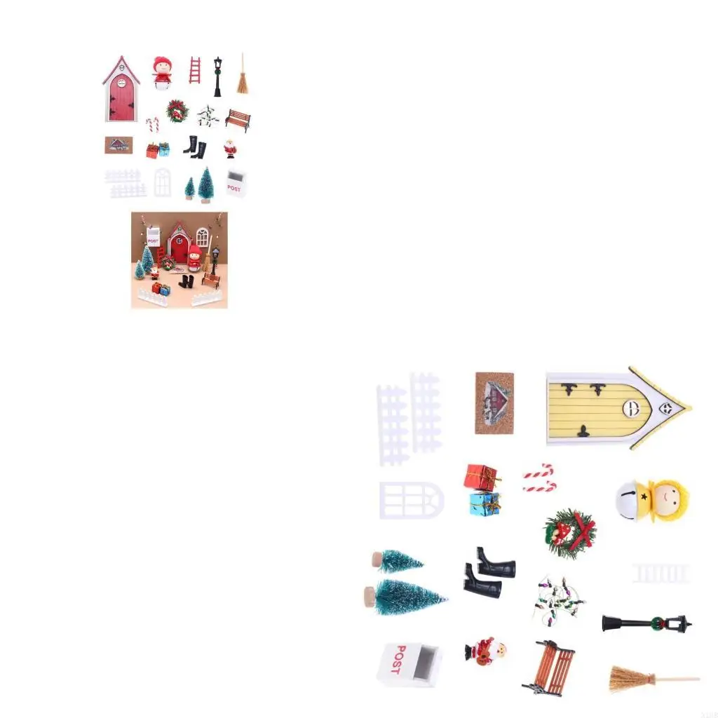 1/12 Doll House Fairies Elf Door Sett с гномами фигура Пластиковый орнамент для рождественской сцены кукол Display Craft
1/12 Doll House Fairies Elf Door Sett с гномами фигура Пластиковый орнамент для рождественской сцены кукол Display Craft