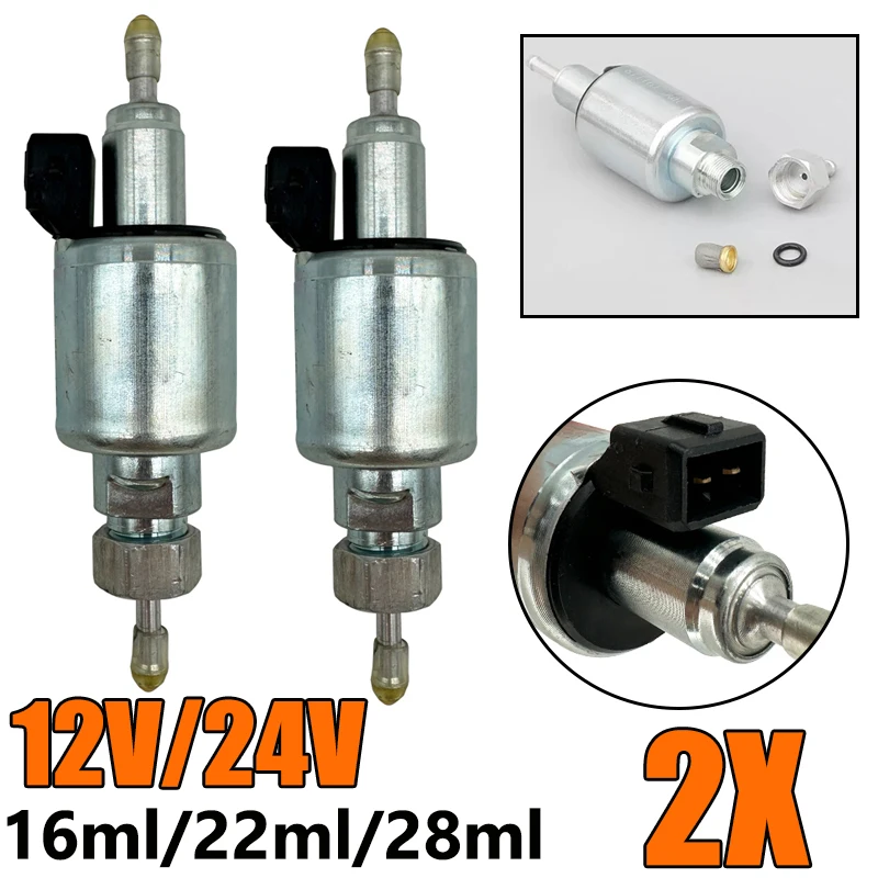 2X 12V/24V Detachable Car Air Diesel Heater Oil Fuel Pump 16ML 22ML 28ML For Webasto Eberspacher Truck Heater Pulse Meter Pump
2X 12V/24V Detachable Car Air Diesel Heater Oil Fuel Pump 16ML 22ML 28ML For Webasto Eberspacher Truck Heater Pulse Meter Pump