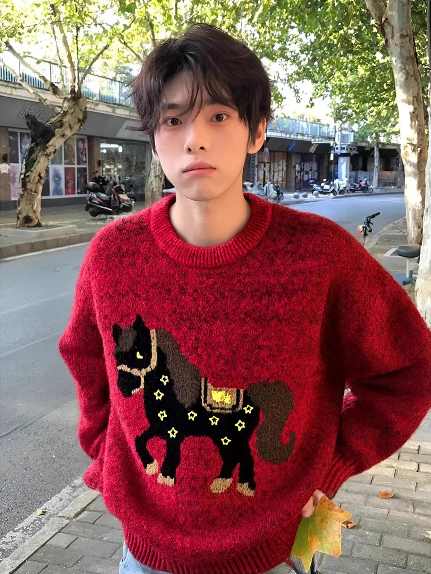 Красный китайский трикотаж с вышивкой года зодиака, мужская одежда Cisas Aosphere, круглая одежда для пар Ne Base irt
Красный китайский трикотаж с вышивкой года зодиака, мужская одежда Cisas Aosphere, круглая одежда для пар Ne Base irt