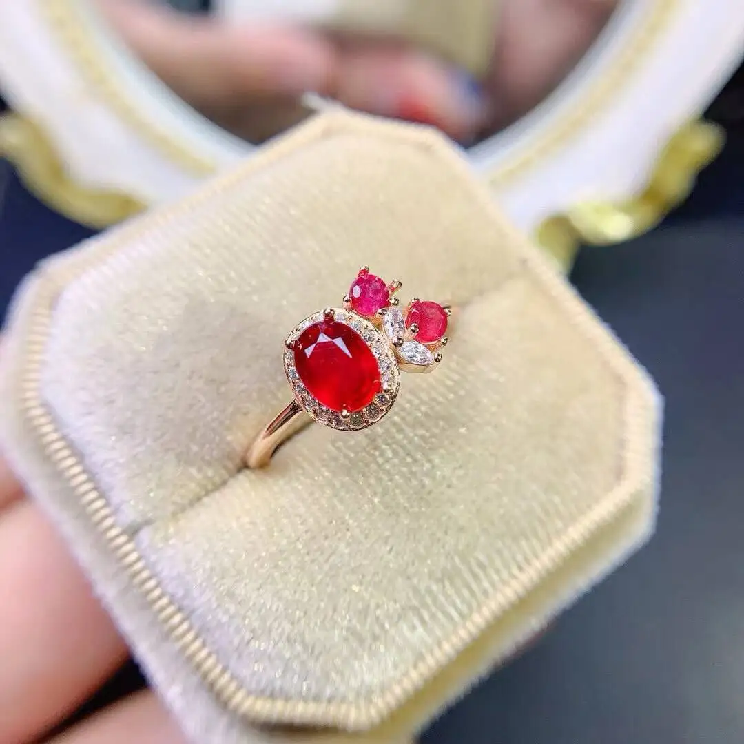 KJJEAXCMY New style Jewelry Natural Women's Ruby Ring 925 silver inlay Colorful and splendid Crystal pure fire flash explosion
KJJEAXCMY New style Jewelry Natural Women's Ruby Ring 925 silver inlay Colorful and splendid Crystal pure fire flash explosion