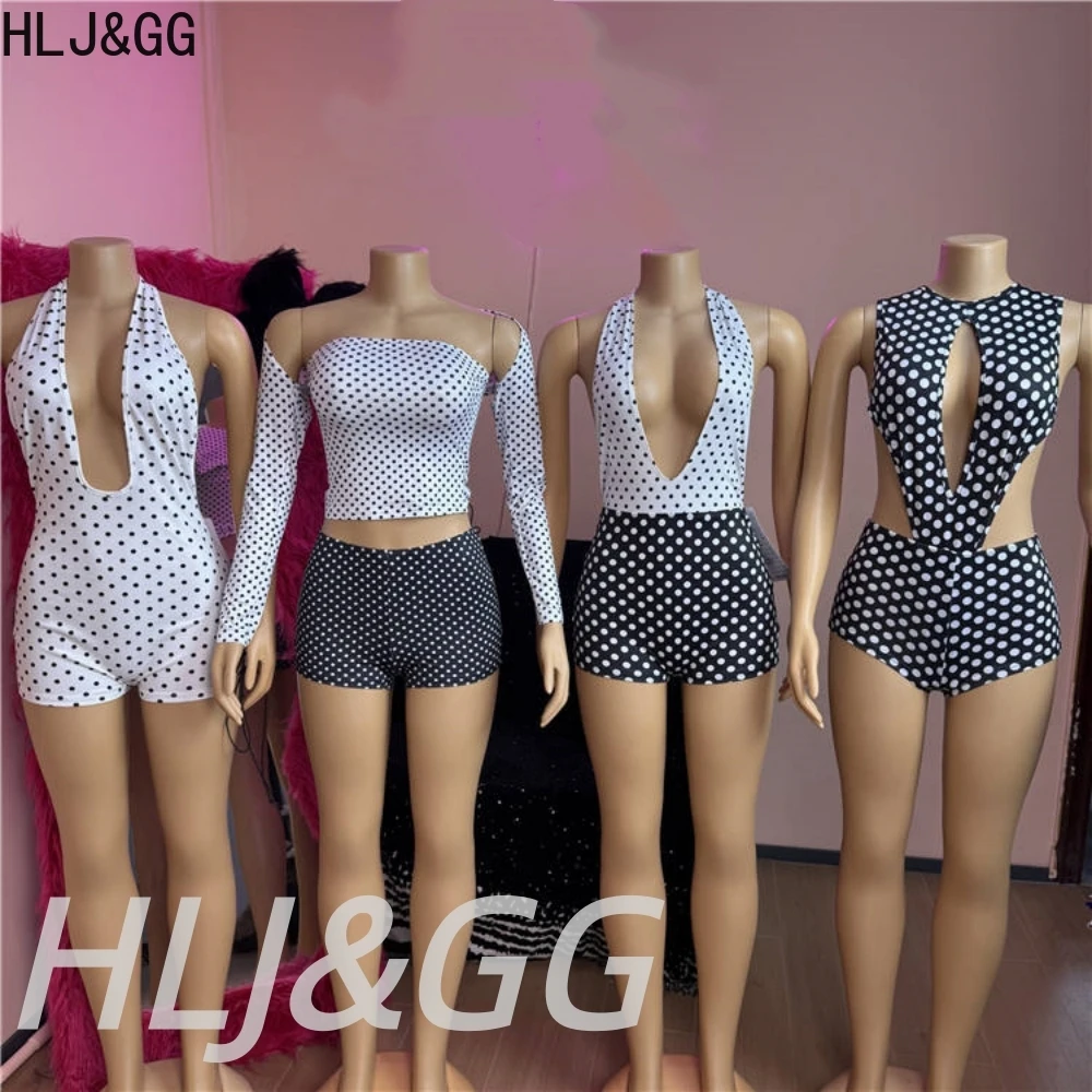 HLJ&GG Spring New Polka Dot Print Two Piece Sets Women Long Sleeve Slim Crop Top And Shorts Outfits Fashion Y2K 2pcs Streetwear
HLJ&GG Spring New Polka Dot Print Two Piece Sets Women Long Sleeve Slim Crop Top And Shorts Outfits Fashion Y2K 2pcs Streetwear