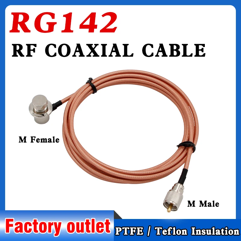 RG142 50-3 Double Shielded RF Coaxial Cable Adapter Connector Coax RG142 Cable 50 Ohm High Quality UHF Male Plug to UHF Female
RG142 50-3 Double Shielded RF Coaxial Cable Adapter Connector Coax RG142 Cable 50 Ohm High Quality UHF Male Plug to UHF Female