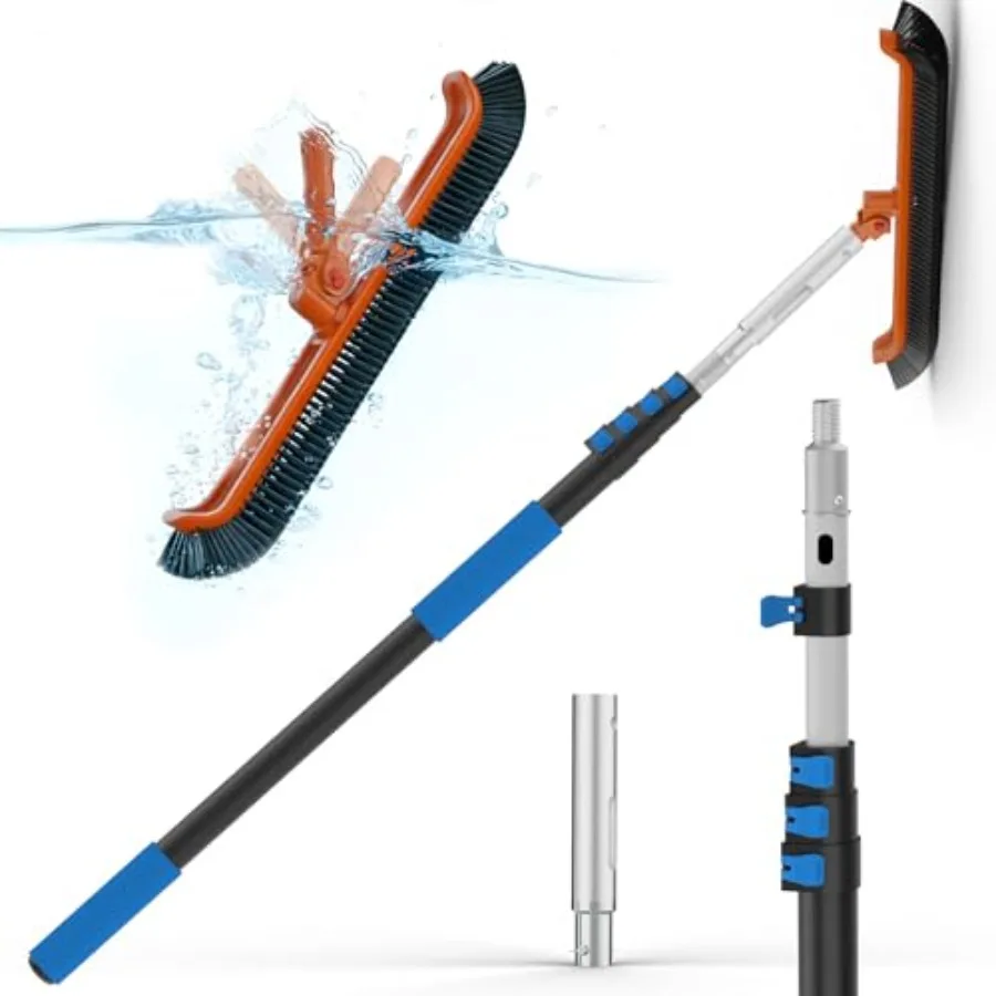 Swimming pool maintenance: aluminum, black, telescopic 4-16 ft with 19 brush head for skimmer net, brush, vacuum head
Swimming pool maintenance: aluminum, black, telescopic 4-16 ft with 19 brush head for skimmer net, brush, vacuum head