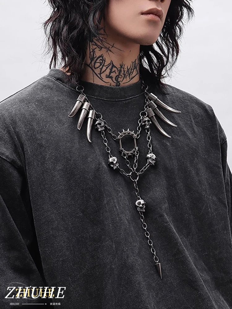 ZHUHE Skull Studded Necklace Neo-Gothic Style For Men And Women Jewelry Accessories Party Gifts
ZHUHE Skull Studded Necklace Neo-Gothic Style For Men And Women Jewelry Accessories Party Gifts